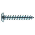 Hillman Screw, #14 Thread, 1-1/2 in L, Pan Head, Combo Drive, Sharp Point, Steel, Zinc, 100 PK 74090